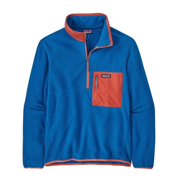 PATAGONIA 2024 Microdini 1/2 Zip Pullover Fleece Endless Blue Sz XL